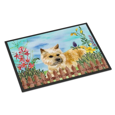 Carolines Treasures Cairn Terrier Spring Indoor or Outdoor Mat - 18 x 27 in. CK1252MAT